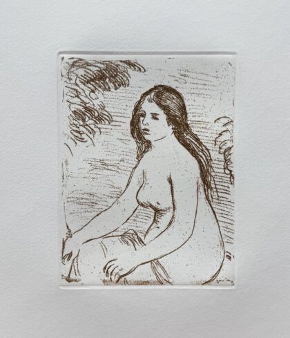 Pierre-Auguste Renoir SEATED NUDE Restrike Etching