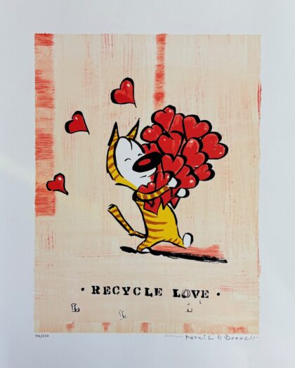 Patrick McDonnell RECYCLE LOVE Hand Signed Limited Edition Lithograph