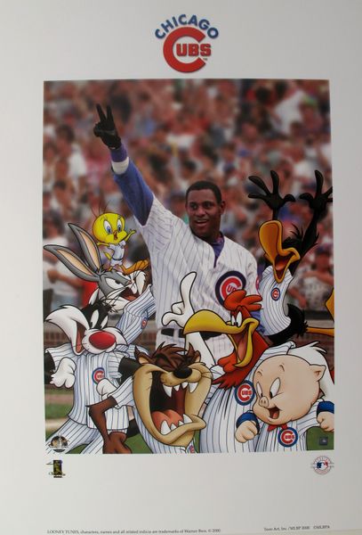 Looney Tunes SAMMY SOSA CHICAGO CUBS Limited Edition Lithograph