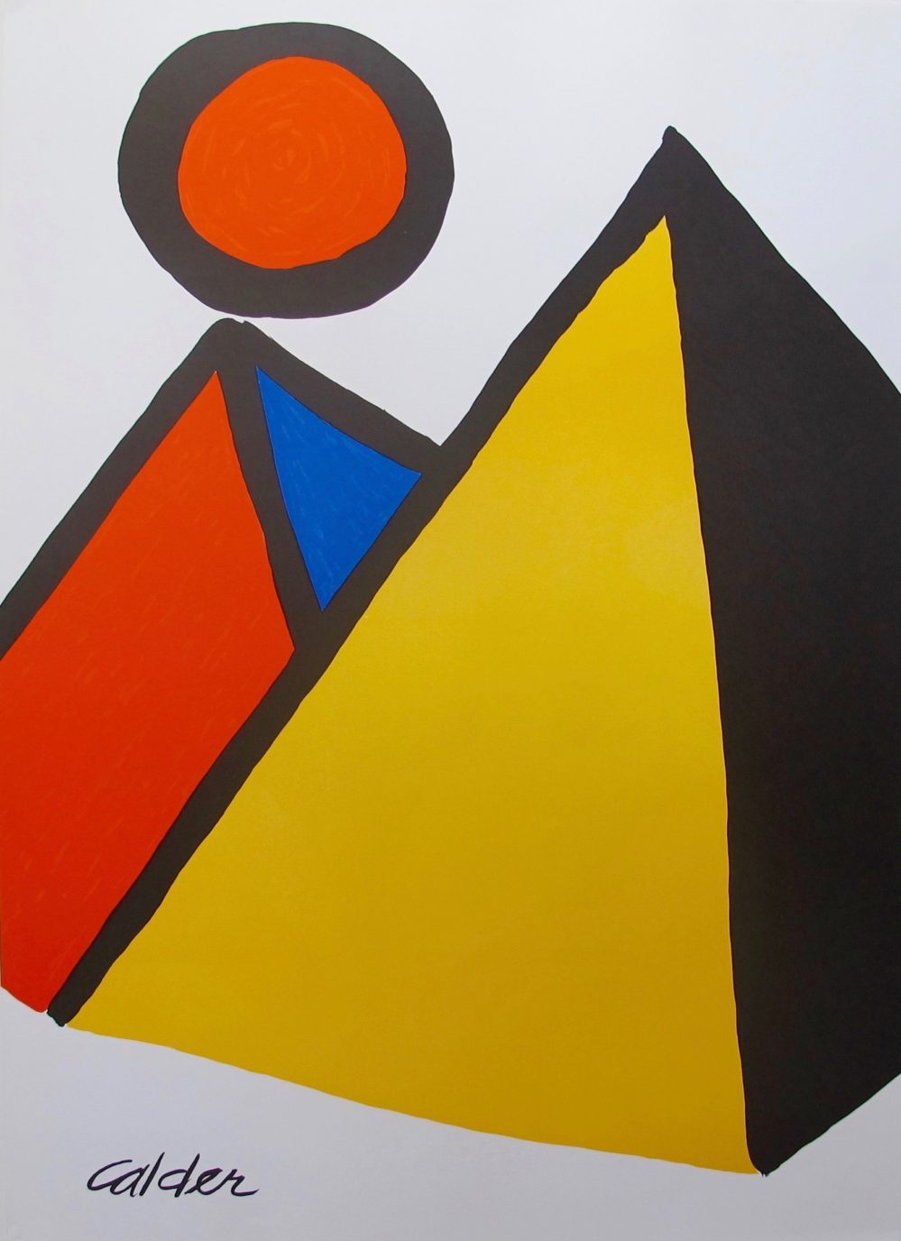 Alexander Calder PYRAMIDS AND SUN 1975 Facsimile Signed Lithograph