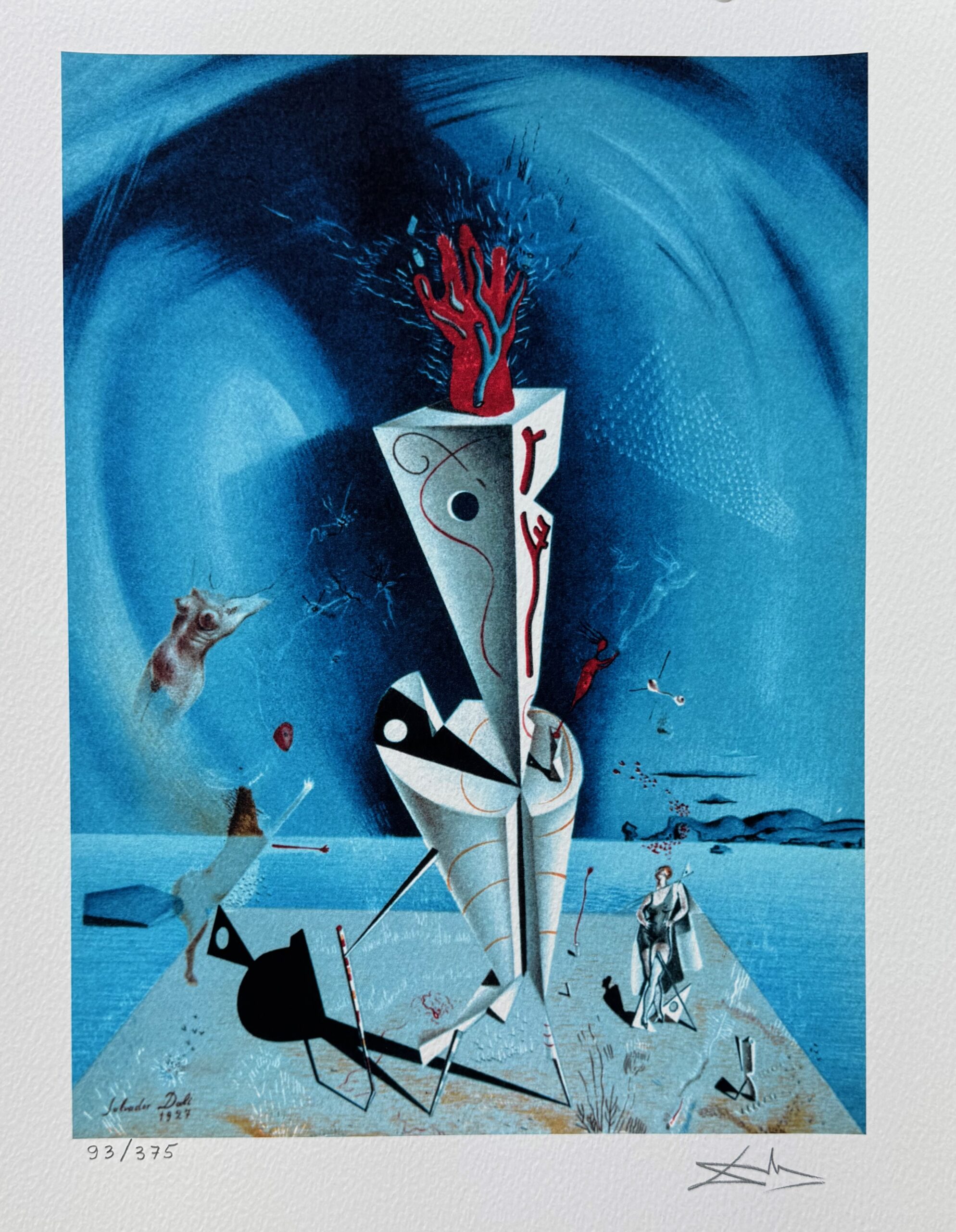 Salvador Dali APARATUS AT HAND Facsimile Signed & Numbered Giclee 16" x 12"