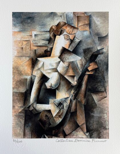 Pablo Picasso GIRL WITH MANDOLIN Estate Signed Limited Edition Giclee 16" x 12"