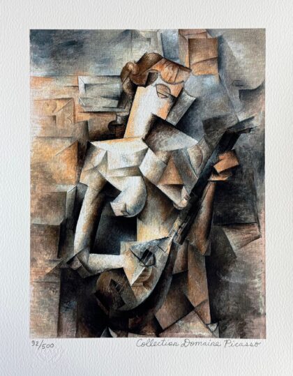 Pablo Picasso GIRL WITH MANDOLIN Estate Signed Limited Edition Giclee 16" x 12"