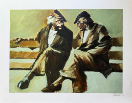 Aldo Luongo TELLING STORIES Hand Signed Limited Edition Serigraph Art 31" x 39"