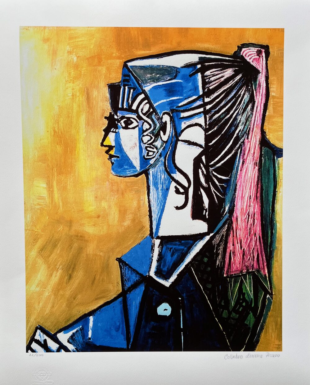 #10 PORTRAIT OF SYLVETTE DAVID (Yellow) Pablo Picasso Estate Signed Giclee