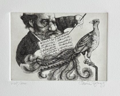 Charles Bragg MUSIC LESSON Hand Signed Limited Edition Etching