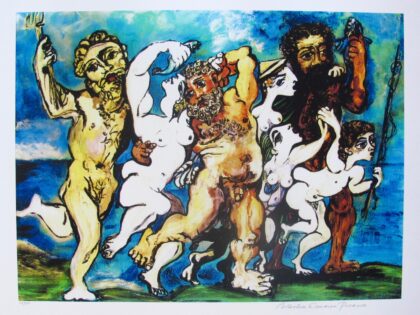 SILENUS DANCING IN COMPANY Pablo Picasso Estate Signed Giclee