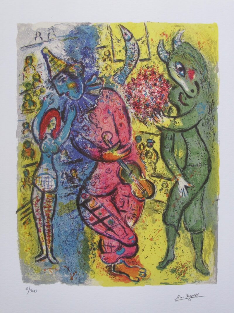 Marc Chagall CIRCUS II Limited Edition Facsimile Signed X-Small Giclee