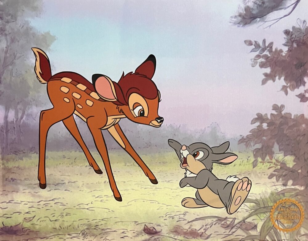 Walt Disney Bambi & Thumper Limited Edition Sericel