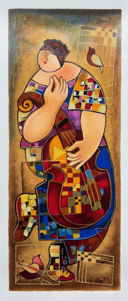 Dorit Levi THE DANCER Hand Signed Limited Edition Art Serigraph 31" x 14"