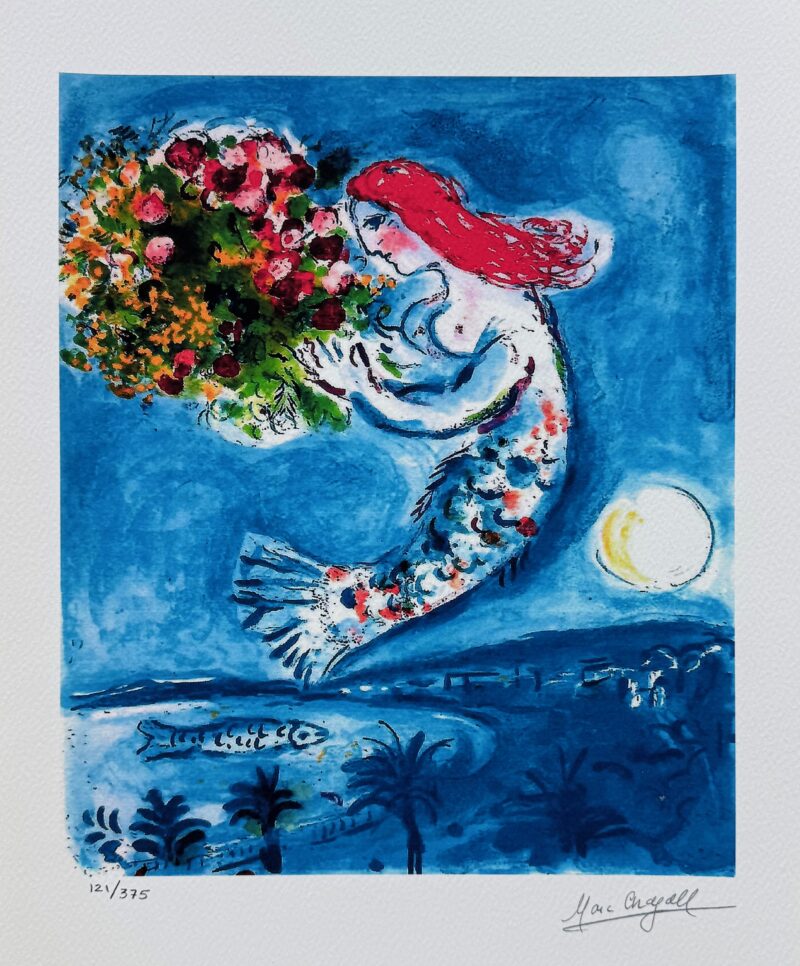 Marc Chagall BAY OF ANGELS Facsimile Signed Limited Edition Giclee 16" x 12"