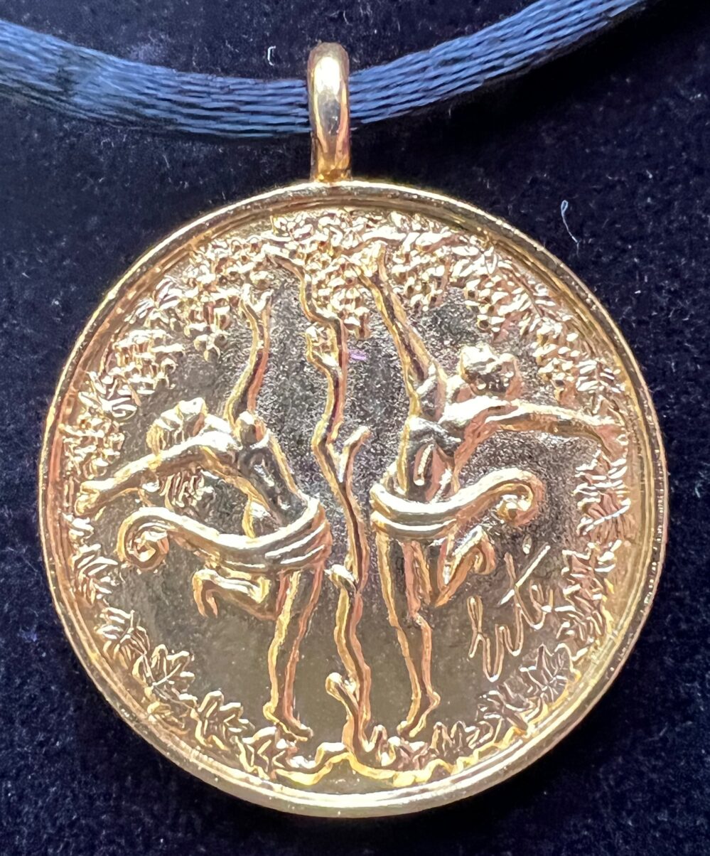 ERTE "I LOVE YOU" Signed Gold Medallion Necklace Pendant