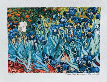 Vincent Van Gogh IRISES Estate Signed Limited Edition Giclee 12″ x 16″