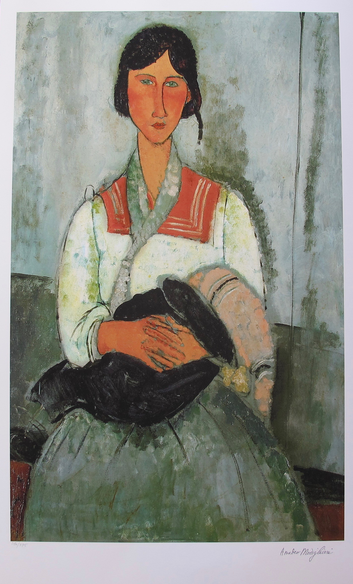 Amadeo Modigliani GYPSY WOMAN WITH CHILD Signed Large Limited Edition Giclee