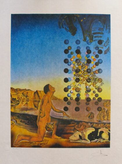 alvador Dali NUDE CONTEMPLATING Hand Signed Limited Edition Lithograph Art