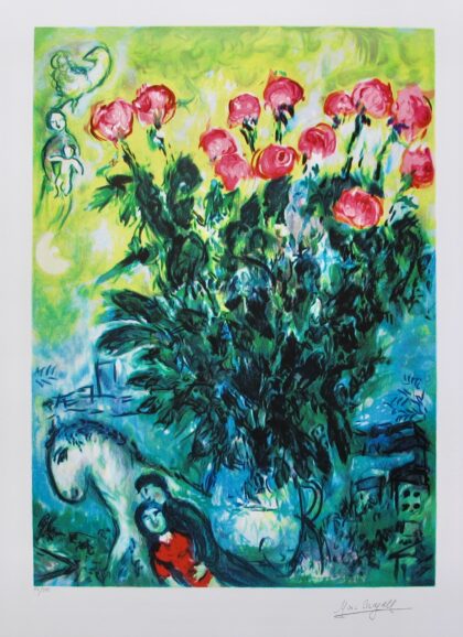 Marc Chagall LE ROSES Limited Edition Signed Giclee Art 31" x 22"