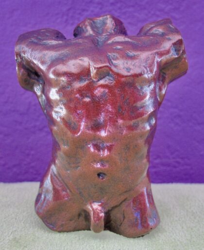 Auguste Rodin MALE TORSO Small Statue Sculpture Figure with Bronze Patina