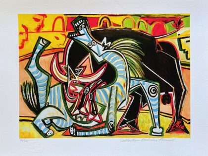 Pablo Picasso BULLFIGHT Estate Signed Limited Edition Giclee 12" x 16"