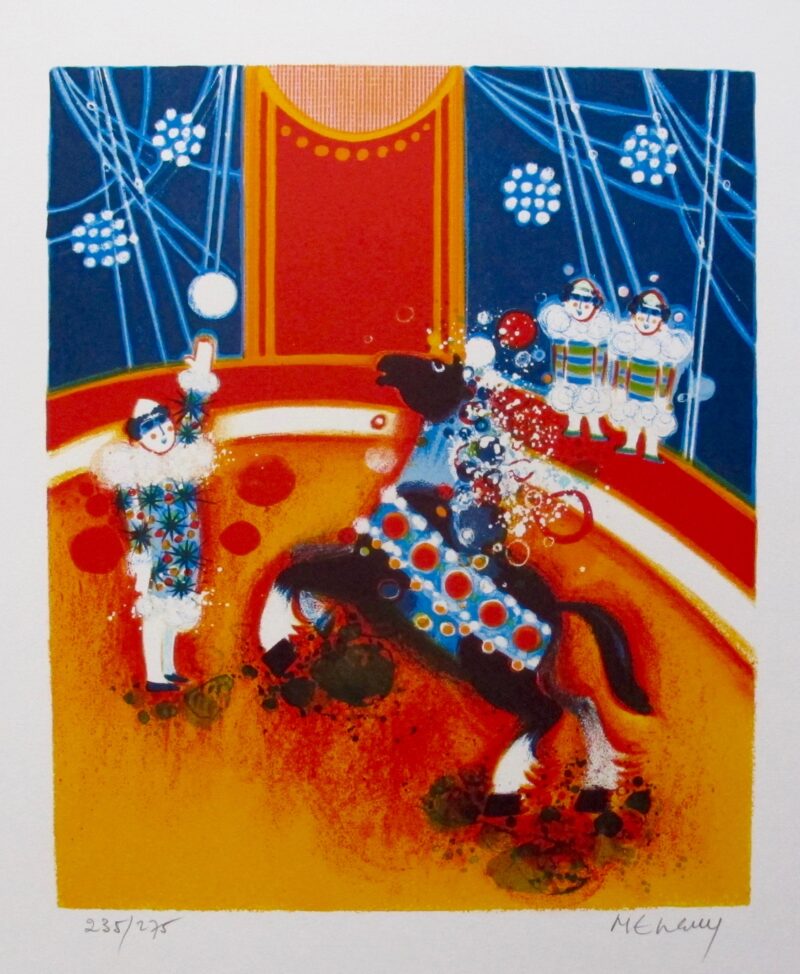 FREDERIC MENGUY Hand Signed Limited Edition Lithograph EQUITATION Circus Art