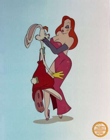 DISNEY JESSICA & ROGER RABBIT Sericel Animation Art Serigraph Cel