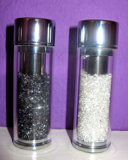 Swarovski Crystal Filled SALT & PEPPER SHAKERS