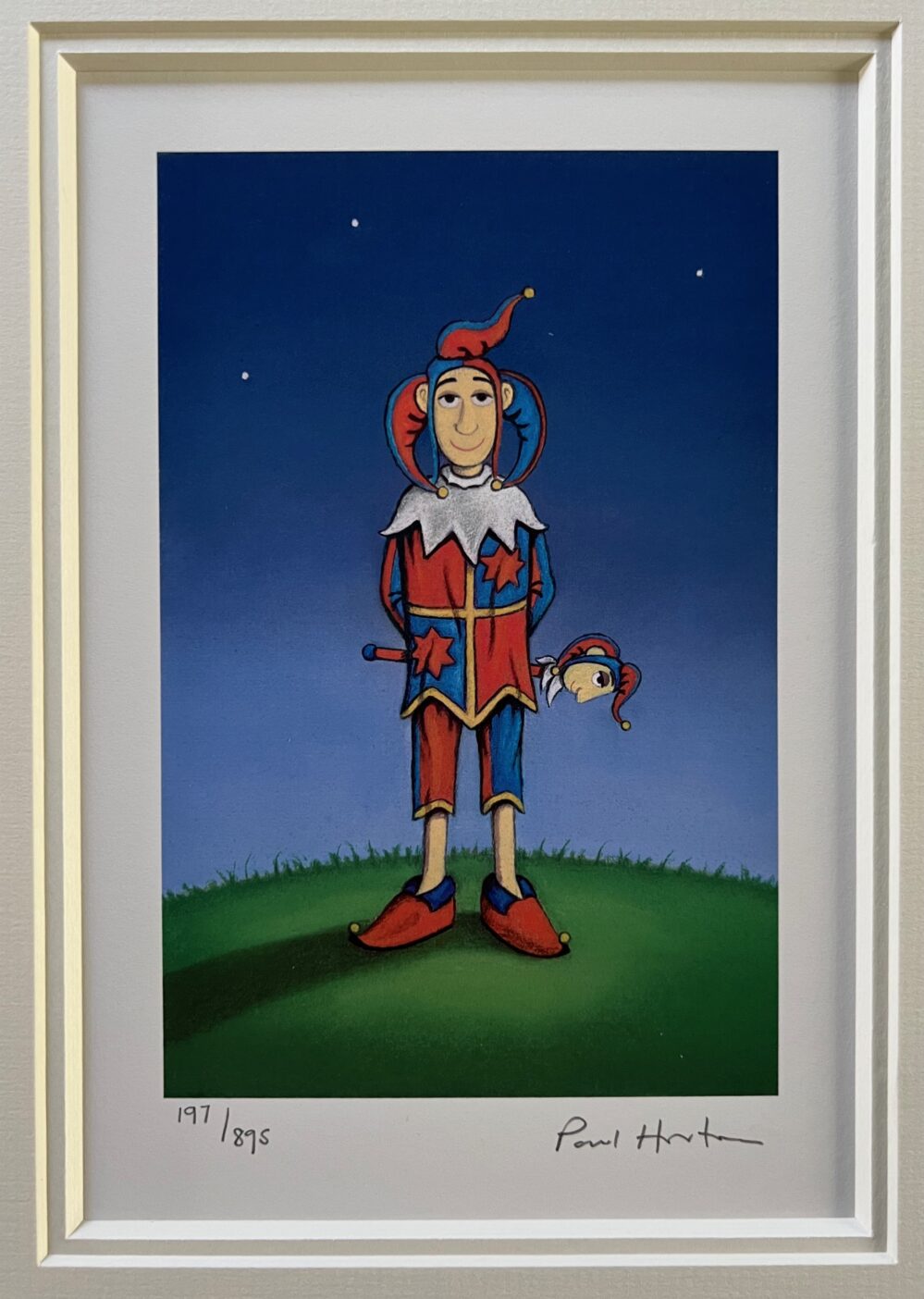 Paul Horton THE JESTER Hand Signed Limited Edition Giclee Matted Art