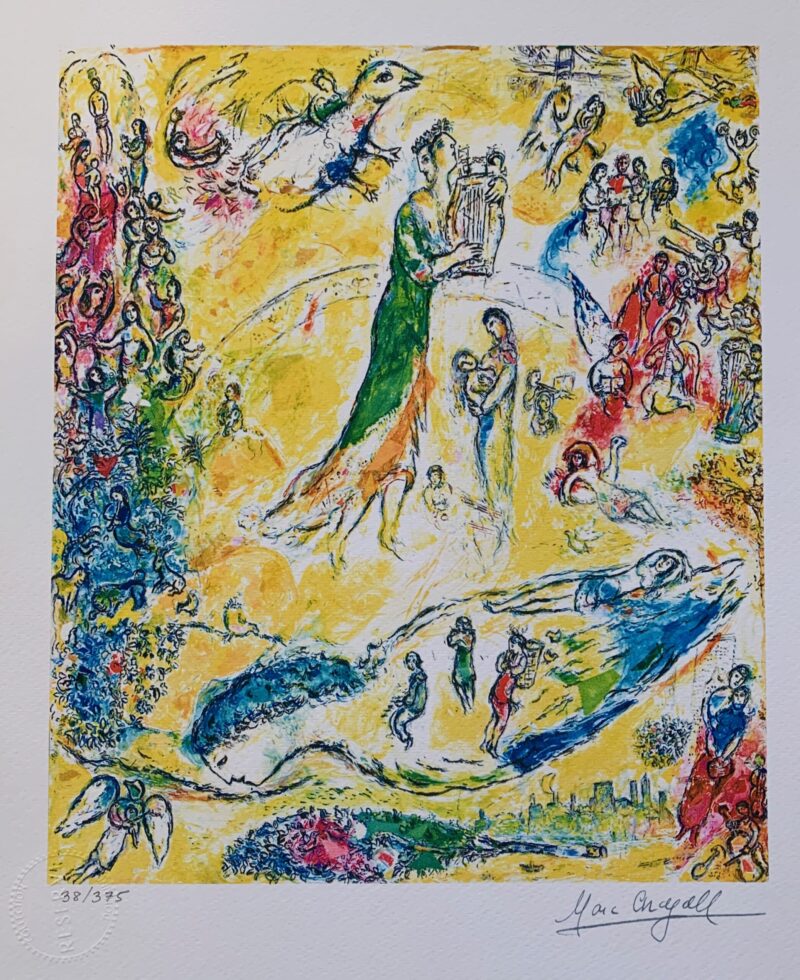 Marc Chagall SORCERER OF MUSIC Limited Edition Facsimile Signed Small Giclee