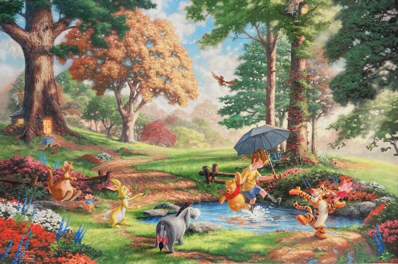 Thomas Kinkade Disney WINNIE THE POOH & FRIENDS Giclee on Canvas