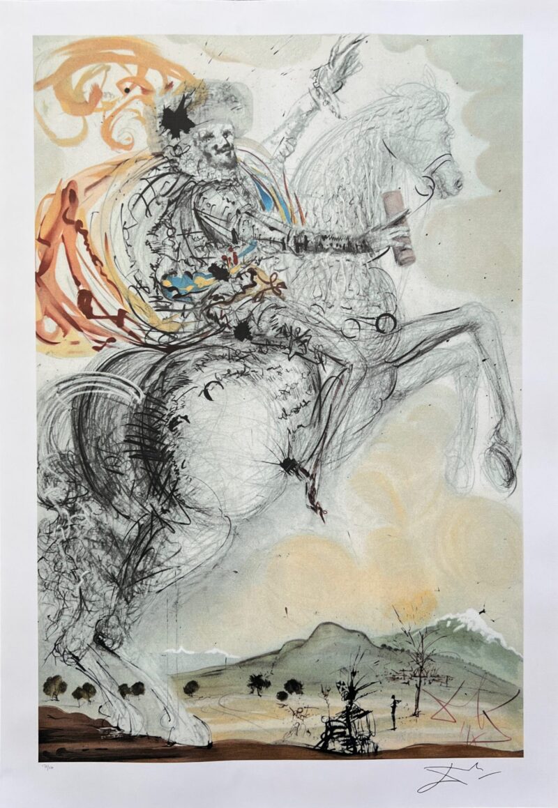 Salvador Dali DON QUIXOTE Limited Edition Facsimile Signed Lithograph