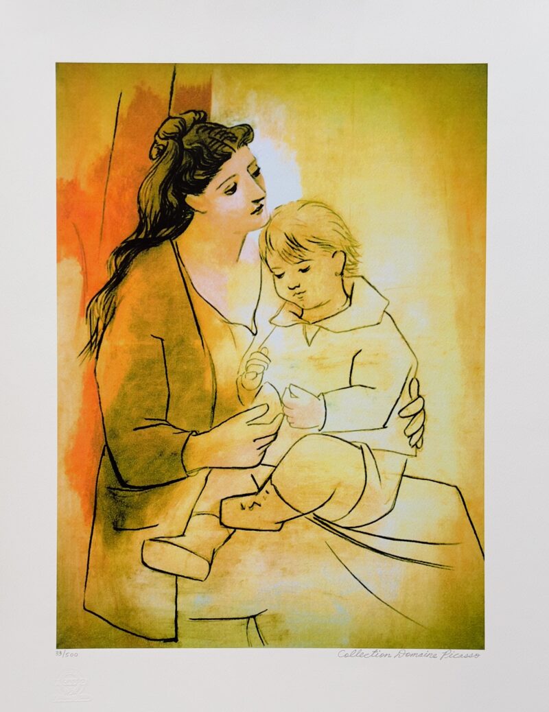 #096 MOTHER AND CHILD Pablo Picasso Estate Signed Giclee