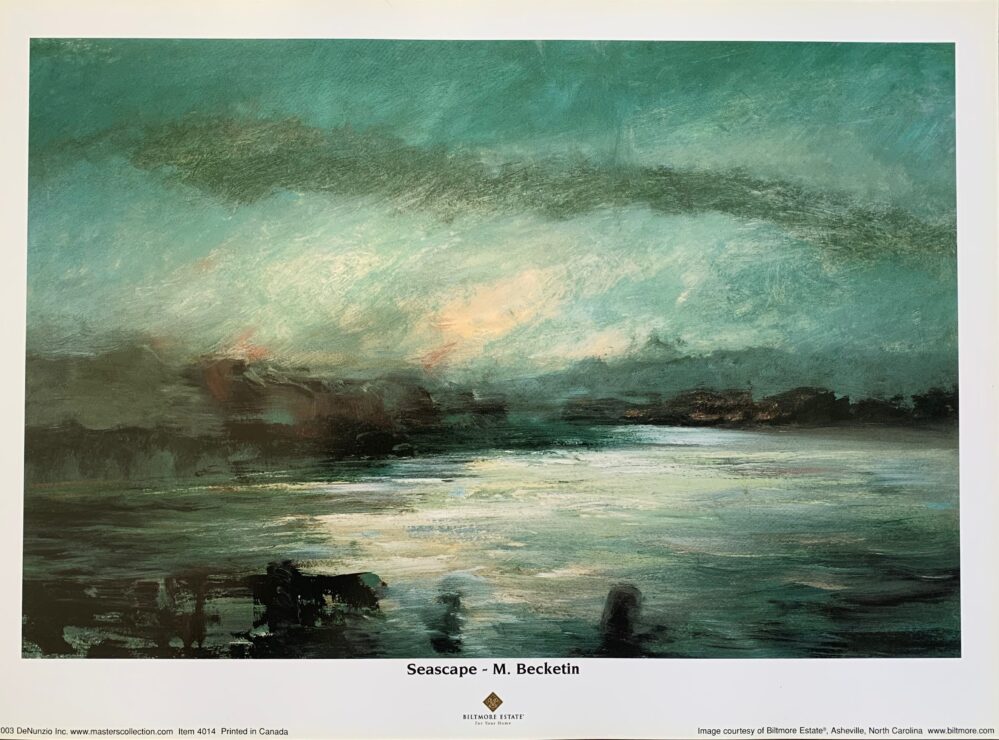 Seascape by M. Becketin from the Biltmore Estate Lithograph