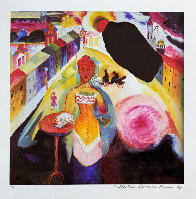 Wassily Kandinsky LADY IN MOSCOW Estate Signed Limited Edition Giclee 19.5" x 17"