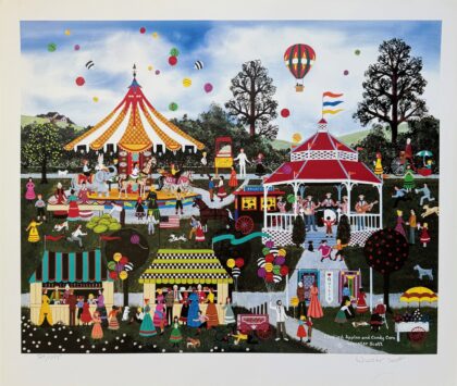 Jane Wooster Scott CANDIED APPLES CANDY CORN Hand Signed Limited Edition Lithograph