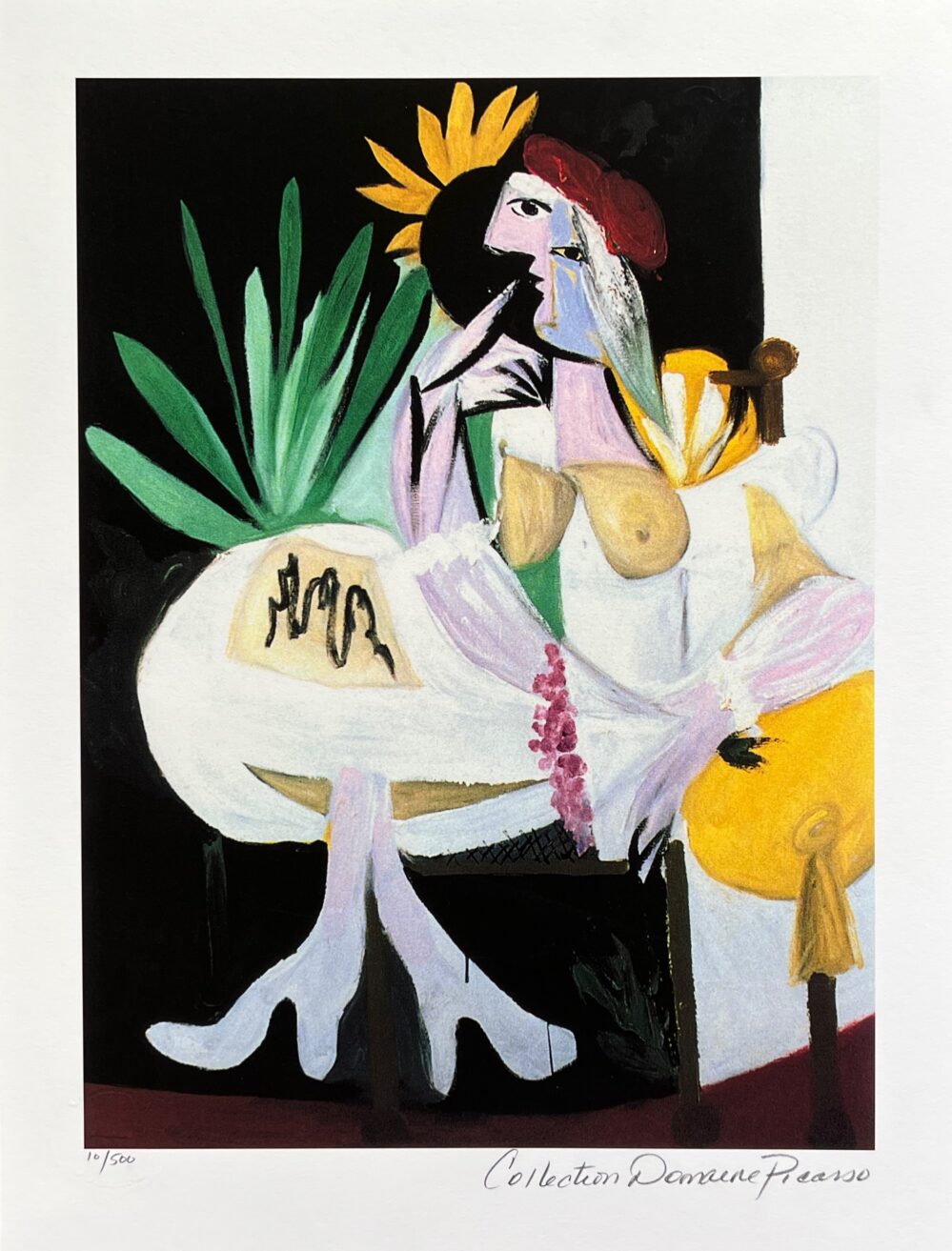#102 GREEN LEAVES WITH NUDE Pablo Picasso Estate Signed Giclee
