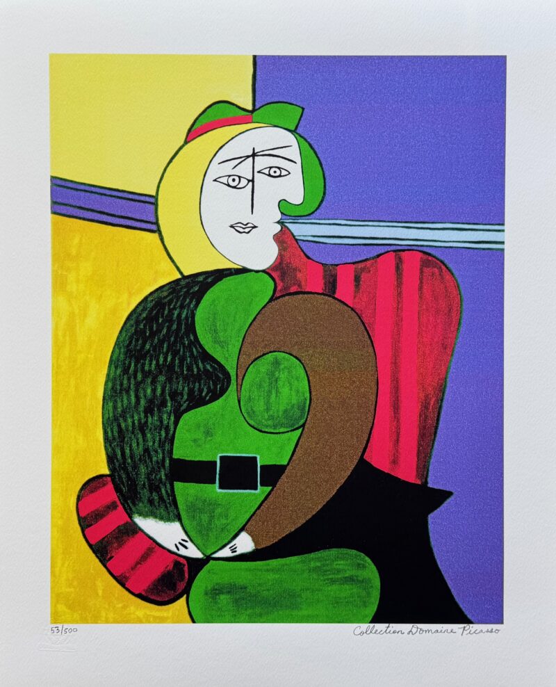 #50 THE RED ARMCHAIR Pablo Picasso Estate Signed Giclee