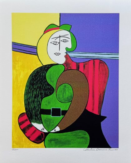 #50 THE RED ARMCHAIR Pablo Picasso Estate Signed Giclee