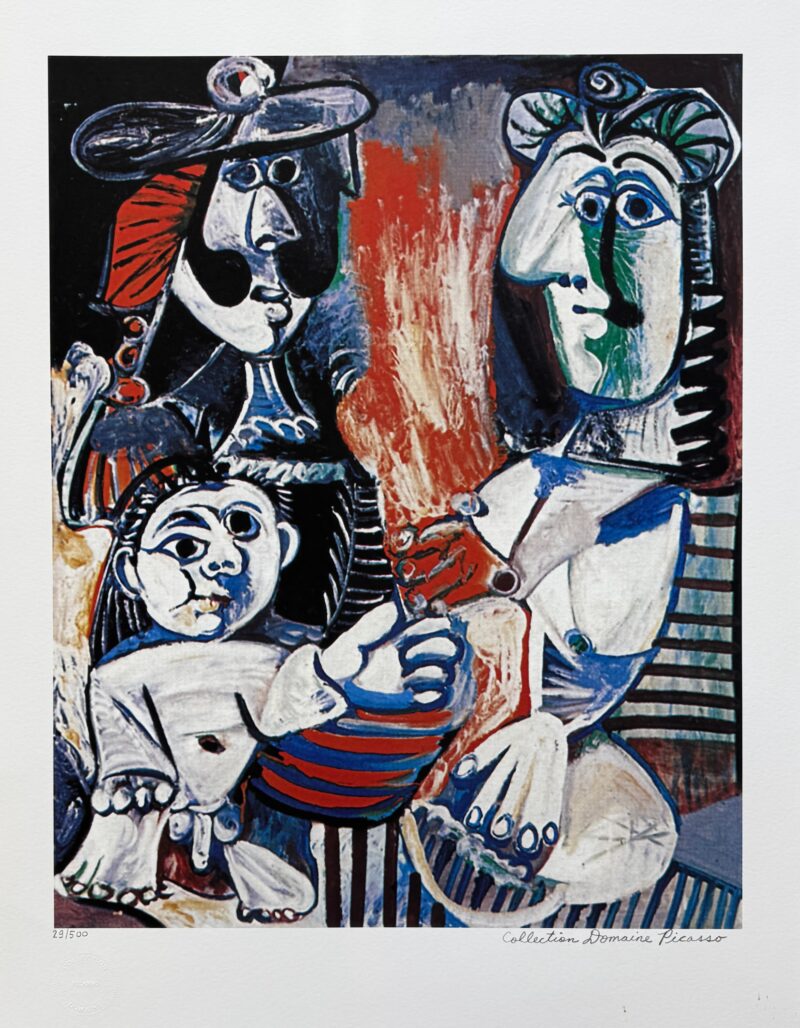 #108 SMALL CHILD WITH TWO WOMEN Pablo Picasso Estate Signed Giclee
