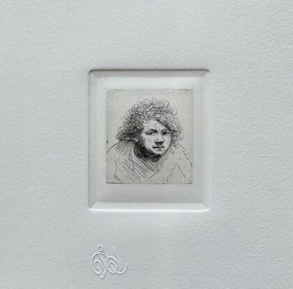 REMBRANDT Amand Durand Art Etching SELF PORTRAIT LEANING FORWARD