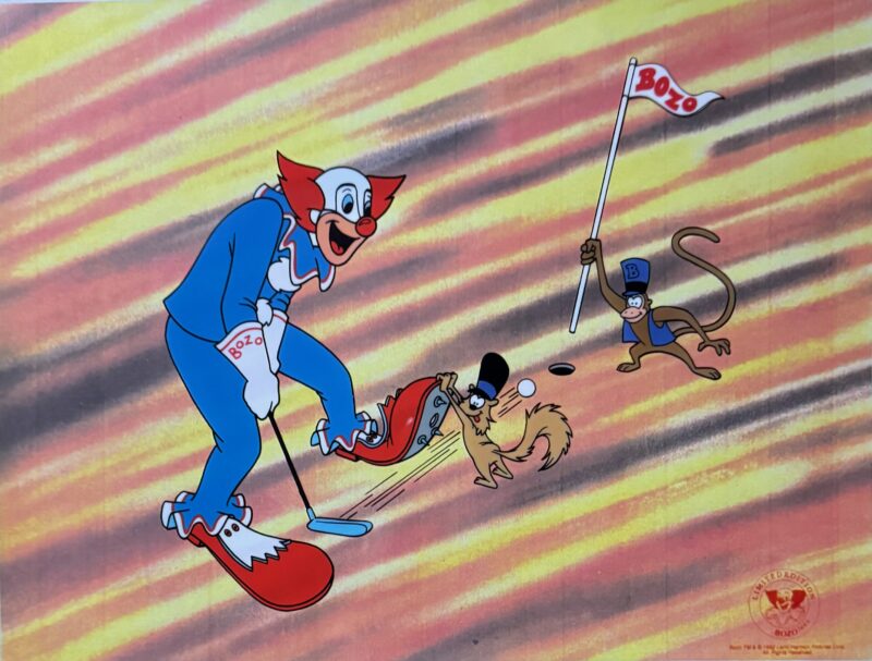 Bozo the Clown GOLF Animation Art Sericel