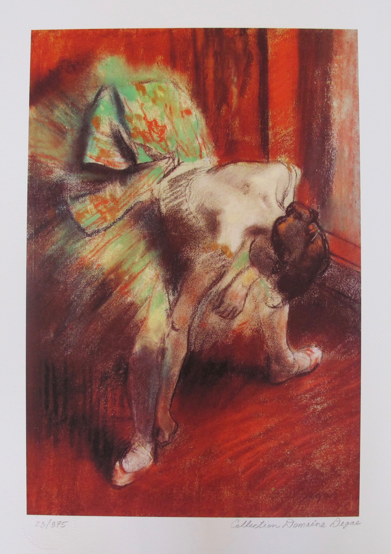 EDGAR DEGAS L’ATTENTE The Waiting Dancer Estate Signed Limited Edition Giclee