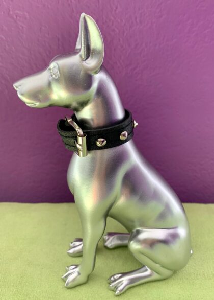 Metallic Silver Doberman Dog 7" Sculpture Jeff Koons