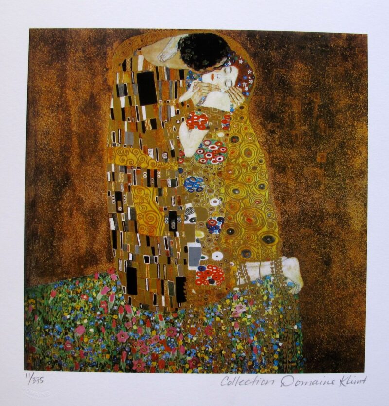 GUSTAV KLIMT "THE KISS" Estate Signed Limited Edition Giclee