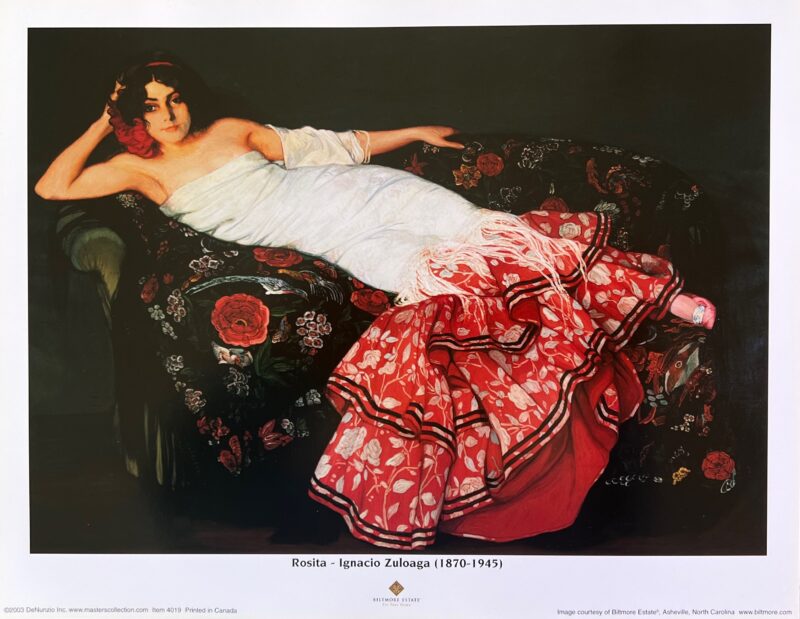 Ignacio Zuloaga ROSITA from Biltmore Estate Lithograph