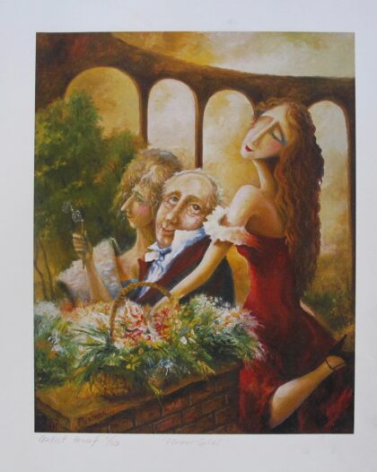 Igor Postash FLOWER GIRL Hand Signed Limited Edition Giclee