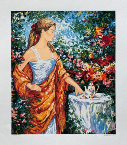 Igor Semeko TEA TIME Hand Signed Limited Edition Serigraph