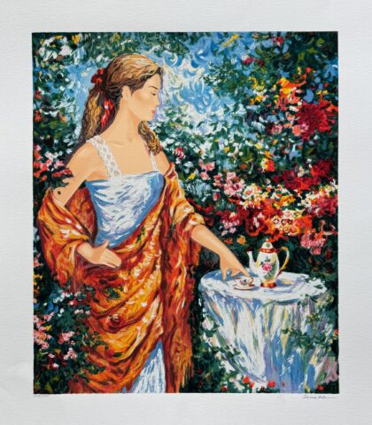 Igor Semeko TEA TIME Hand Signed Limited Edition Serigraph