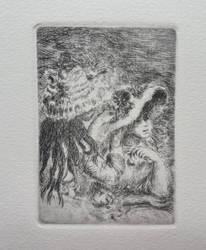 Pierre-Auguste Renoir LE CHAPEAU EPINGLE Signed Etching