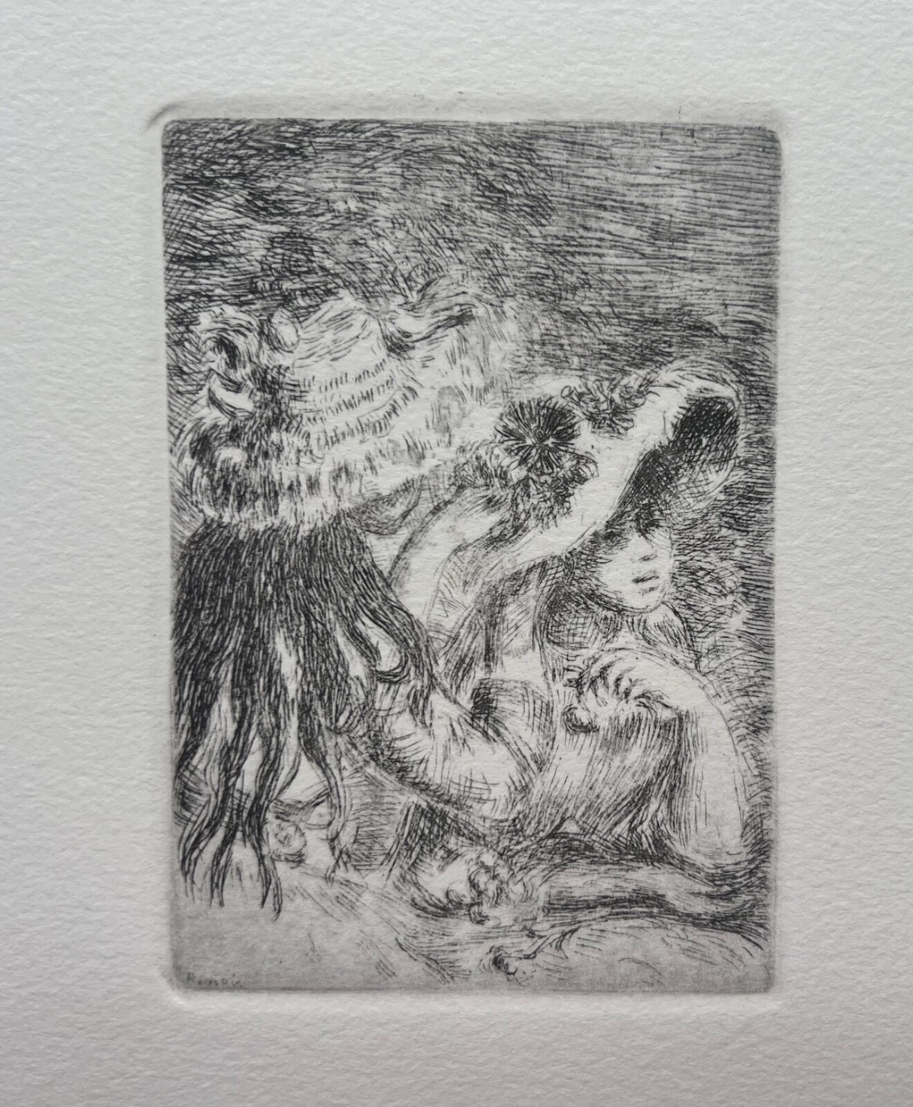 Pierre-Auguste Renoir LE CHAPEAU EPINGLE Signed Etching