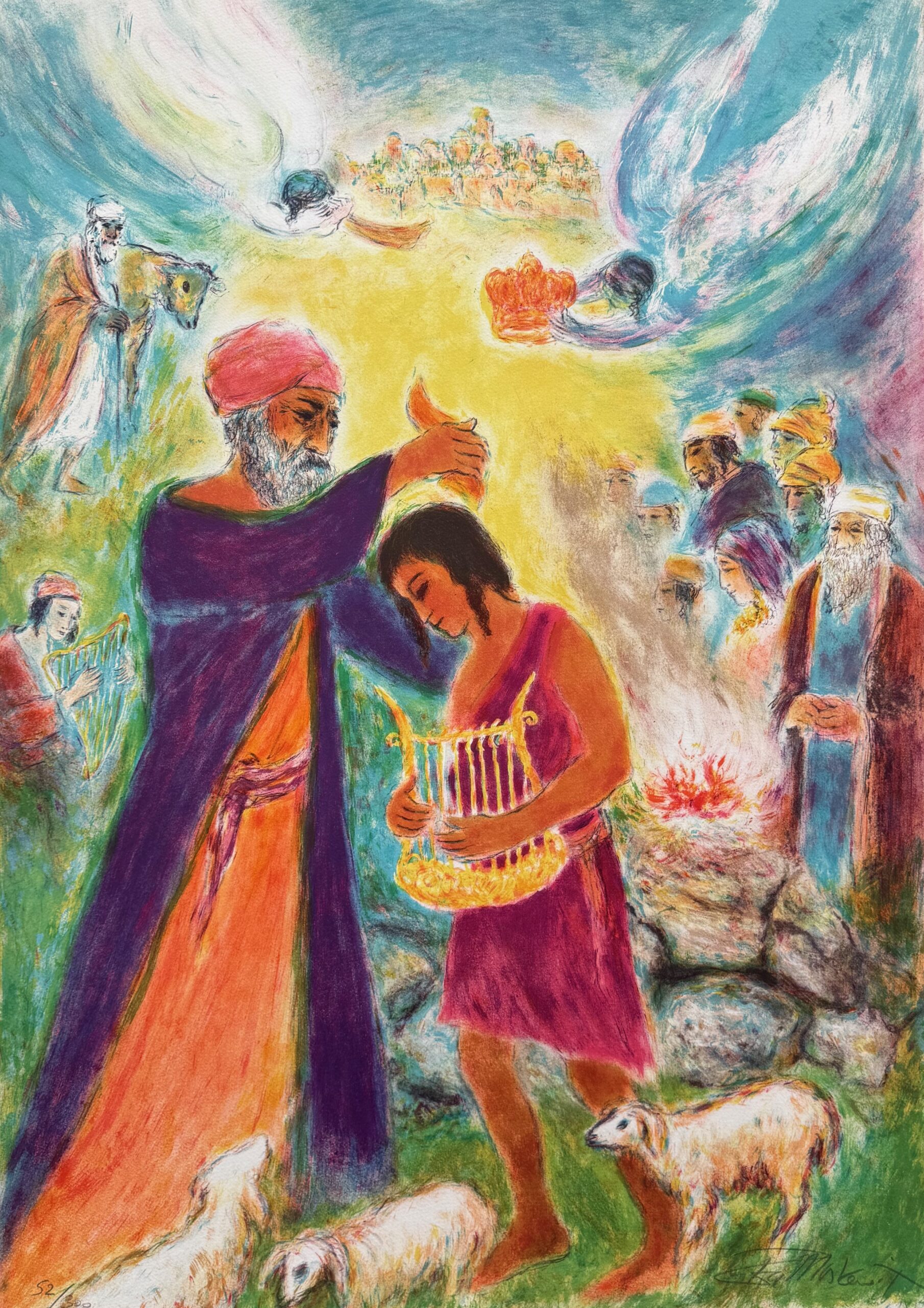 Ira Moskowitz BLESSINGS Hand Signed Limited Edition Lithograph