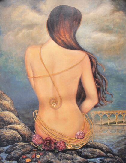 IRINA VITALIEVNA KARKABI Sea Princess Hand Signed Limited Edition Giclee on Canvas